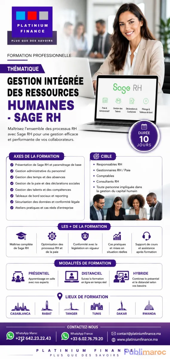 FORMATION  GESTION INTÉGRÉE DES RESSOURCES HUMAINES – SAGE RH