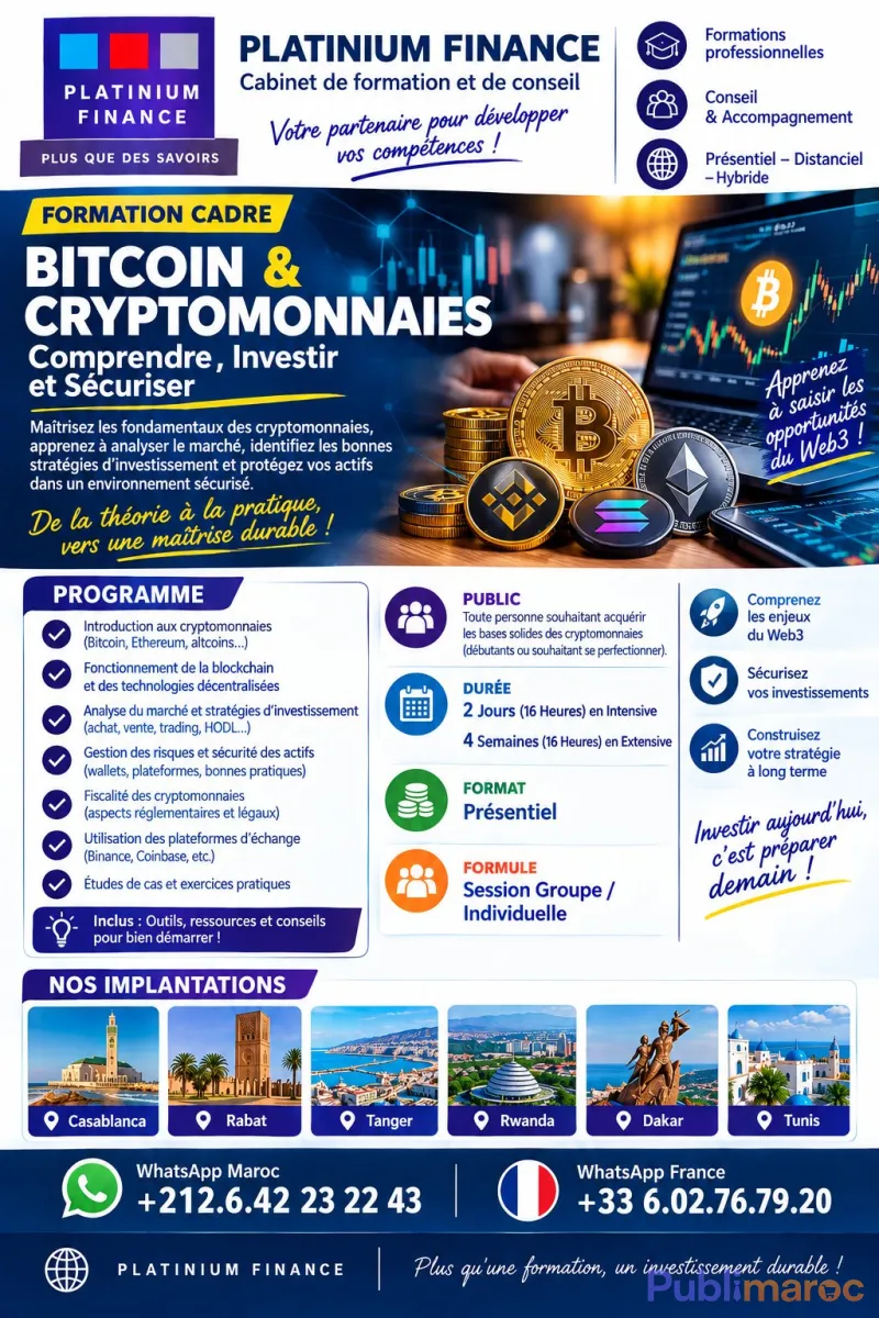 Formation cadre - BITCOIN & CRYPTOMONNAIES