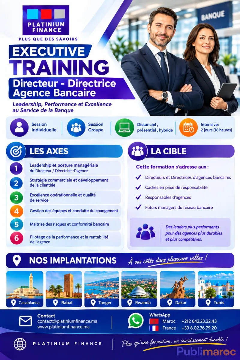DIRECTEUR / DIRECTRICE D’AGENCE BANCAIRE