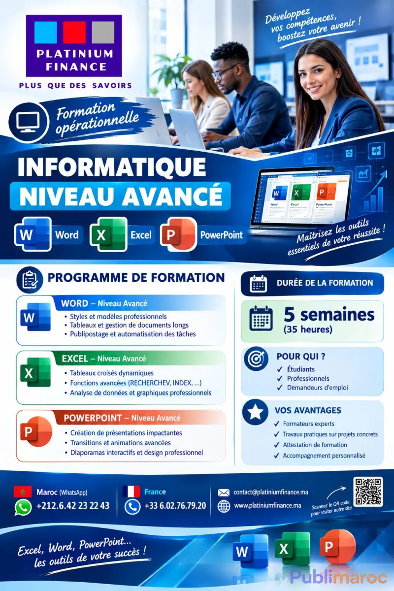 INFORMATIQUE AVANCE – WORD – EXCEL - PowerPoint
