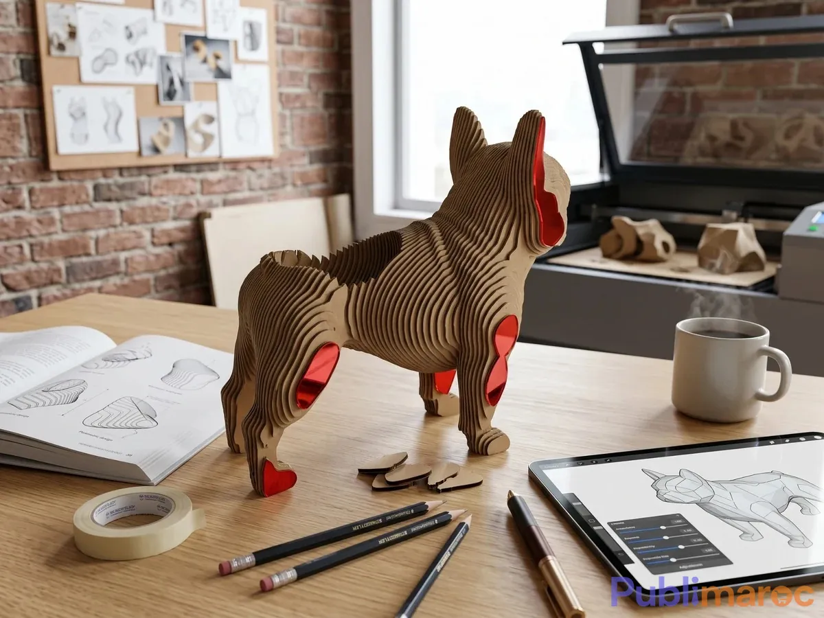 Bulldog Rubis RAAG - Sculpture 24 cm photo 3
