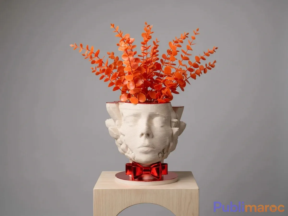 ORÉA RAAG - Vase visage sculptural