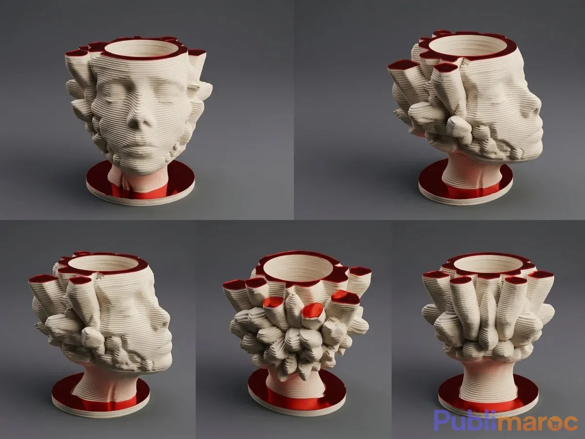 ORÉA RAAG - Vase visage sculptural photo 3