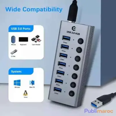 Hub 7 ports USB 3.0 photo 2