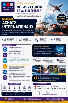FORMATION ACHATS INTERNATIONAUX- NEGOCIATION ACHAT-SUPPLY CHAIN - APPROVISIONNEMENT - LOGISTIQUE SUPPLY CHAIN-DATA- IA photo 1