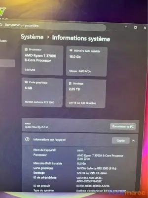 PC GAMING À VENDRE – Mohammédia (Echallalate) photo 3