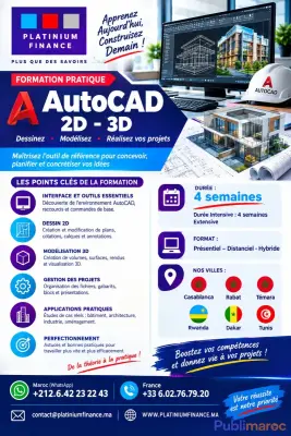 FORMATION METIER AUTOCAD 2D – 3D