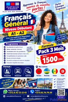 FORMATION FRANÇAIS GÉNÉRAL - NIVEAU DÉBUTANT — A1-A2 photo 1