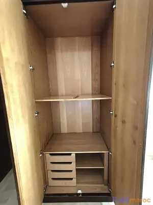 Chambre à coucher complète en bois, armoire, commode, chevets photo 7