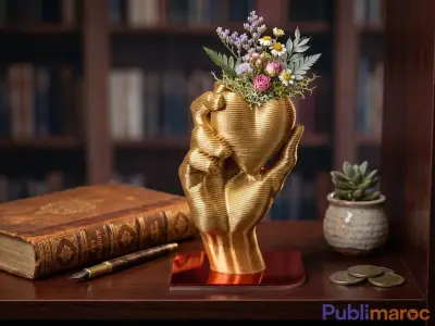 Cœur Vivant RAAG - Vase sculpture 30 cm photo 3