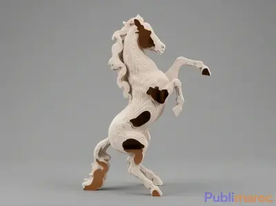 ÉLAN RAAG - Cheval cabré sculpture 45 cm photo 1