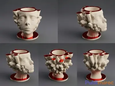 ORÉA RAAG - Vase visage sculptural photo 3