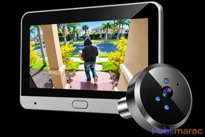 Mini caméra de porte vidéo à  judas Wi-Fi à batterie