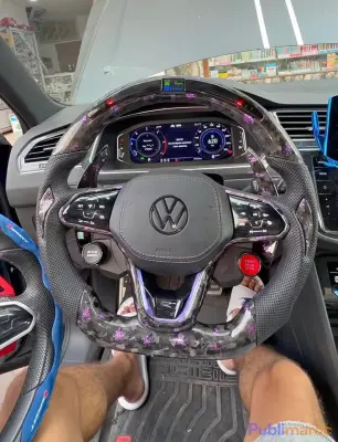 Volant en carbone pour Volkswagen Golf 8, GTI , GTD , GTE , R-Line , R