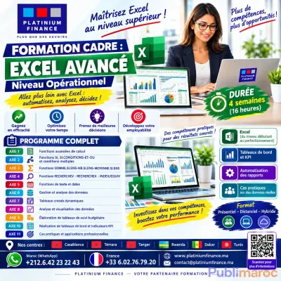 EXCEL AVANCÉ - Analyse des données - Reporting - Tableaux de bord