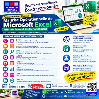 FORMATION - Maîtrise Opérationnelle de Microsoft Excel – Niveau 2