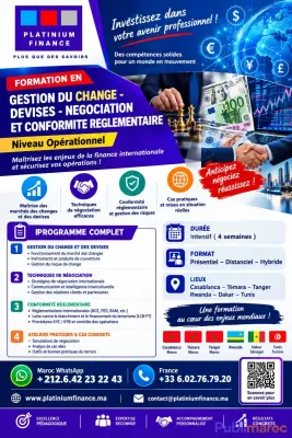 Formation Gestion du change - Devise - Négociation et Conformité Réglementaire