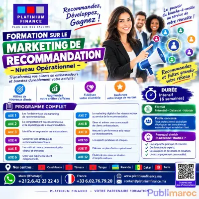 FORMATION OPÉRATIONNELLE – MARKETING DE RECOMMANDATION