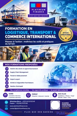 FORMATIONS PROFESSIONNELLES – LOGISTIQUE, TRANSPORT ET COMMERCE INTERNATIONAL