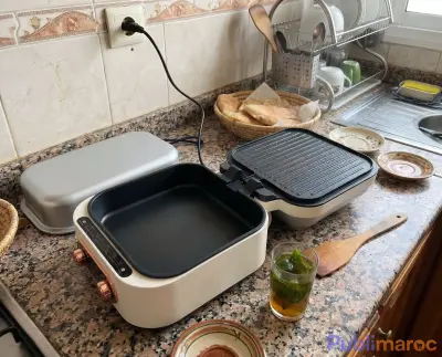 Grill et Poêle Électrique 2 en 1 Multifonction (Neuf) photo 1