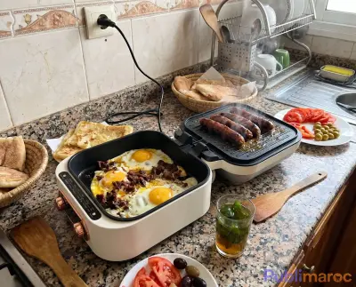 Grill et Poêle Électrique 2 en 1 Multifonction (Neuf) photo 2