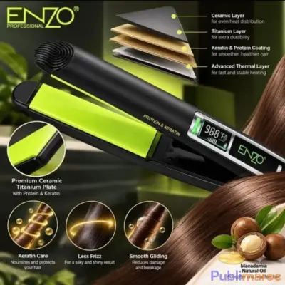 Lisseur Cheveux Professionnel Enzo EN-3338 Plaques Titane et Keratine Neuf photo 2