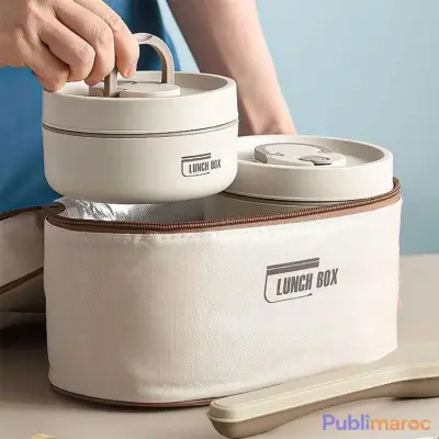 Lunch Box Isotherme en Inox - مجموعة علب الغداء الحرارية photo 2
